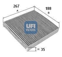 Ufi 5424900 - FILTRO DE HABITACULO DE CARBON ACTIVO