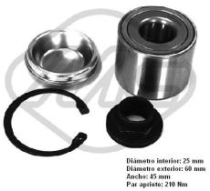 Metalcaucho 74075 - RODAMIENTO PEUGEOT 307(3A/C)2000-