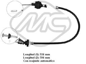 Metalcaucho 80022 - CABLE EMBRAGUE 206 ALL(GEAR BE4)AUT