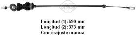  80023 - CABLE EMBRAGUE C 15 DS(ORGA 4496...