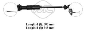 Metalcaucho 80037 - CABLE EMBRAGUE 206 1,1-1,3-1,6(CH.9