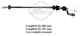 Metalcaucho 80038 - CABLE EMBRAGUE 205 DIESEL ALL CAMBI