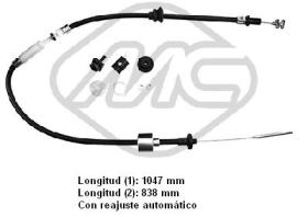 Metalcaucho 80050 - CABLE EMBRAGUE AROSA 1,0 AUTOMATIC