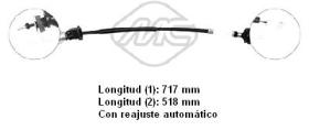Metalcaucho 80098 - CABLE EMBRAGUE XSARA 2,0-1,9 TDS AL
