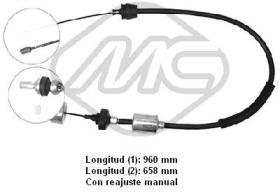 Metalcaucho 80100 - CABLE EMBRAGUE KUBISTAR DS 1,5