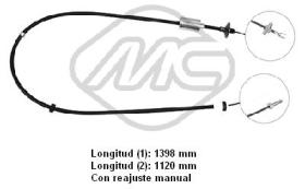 Metalcaucho 80153 - CABLE EMBRAGUE R 21 TD-GTD-TDX DIES