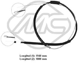 Metalcaucho 80166 - CABLE FRENO MEGANE II COUPE DX/SX-R