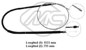 Metalcaucho 80208 - CABLE FRENO SERIE 3(E90/91)ALL DX/S