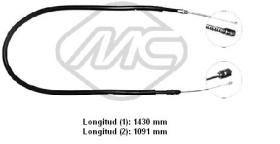  80210 - CABLE FRENO CLIO ALL(DRUM BRAKE)DX/