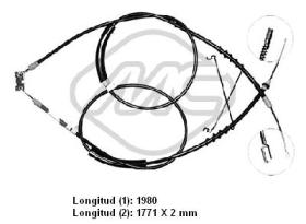 Metalcaucho 80300 - CABLE FRENO TRANSIT CONNECT LWB DX/