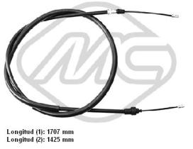 80345 - CABLE FRENO 206 ALL (DISC BRAKE) DX