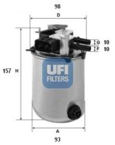 Ufi 2409501 - FILTRO COMBUSTIBLE NISSAN, RENAULT