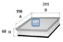 Ufi 3064700 - FILTRO DE AIRE VOLKSWAGEN