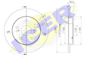 Icer 78BD2889 - DISCOS DE FRENO TRASEROS