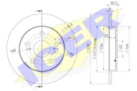 Icer 78BD2889 - DISCOS DE FRENO TRASEROS