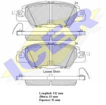 Icer 182258000 - PASTILLAS DE FRENO TRASERAS