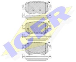 Icer 182263000 - PASTILLAS DE FRENO TRASERAS