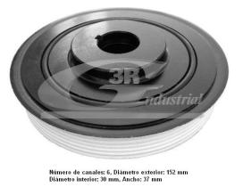  10211 - POLEA CIGUEÑAL 152 X 30 - 6PK 2TALA