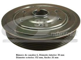  10301 - POLEA CIGUEÑAL 152 X 30 - 6PK