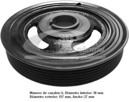  10245 - POLEA CIGUEÑAL 157 X 30 - 6PK