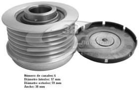  10421 - POLEA ALTERNADOR 38 X 17 X 59 - 6PK
