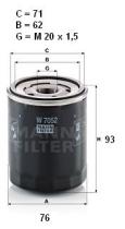  W7052 - [*]FILTRO ACEITE