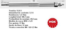 NGK 93293 - CALENTADOR METALICO