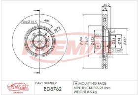 Icer 78BD87622 - DISCOS DE FRENO DELANTERO