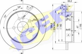 Icer 78BD42302 - DISCOS DE FRENO TRASEROS