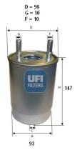 Ufi 2414700 - FILTRO DE COMBUSTIBLE