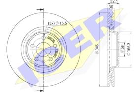 Icer 78BD41502 - DISCOS DE FRENO DELANTEROS