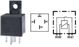 Hella 4RA965400071 - RELE DE TRABAJO 12V 30A 4P C/S