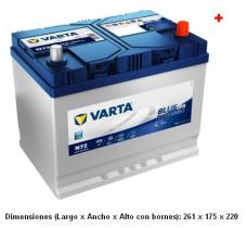 Varta N72 - STAR STOP PLUS EFB 12V 72AH 760EN