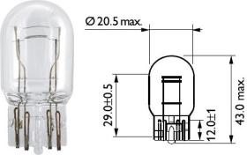  501249 - LAMPARA T20Q 12V W21/5W