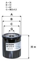 FILTRON OP5702 - FILTRO DE ACEITE