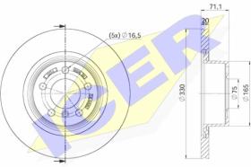 Icer 78BD22162 - DISCOS DE FRENO TRASEROS