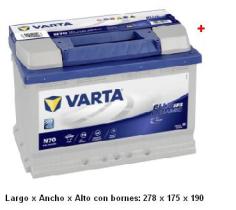  N70 - BATERIA BLUE DYNAMIC EFB 70 AH.