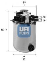 Ufi 2409504 - FILTRO COMBUSTIBLE CARBURANTE