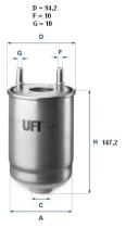 Ufi 2418600 - FILTRO COMBUSTIBLE RENAULT