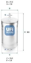 Ufi 3199400 - FILTRO COMBUSTIBLE CARBURANTE