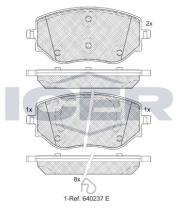 Icer 182383 - PASTILLAS DE FRENO DELANTERAS