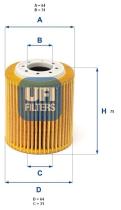 Ufi 2521600 - FILTRO DE ACEITE