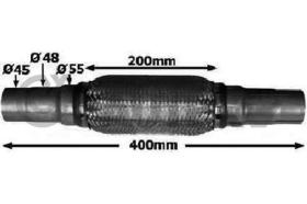 Cautex 900502 - TUBO FLEXIBLE ESCAPE 400/200MM