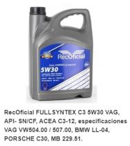 RECAMBIO ORIGINAL REC60059 - ACEITE 5W30 FORMATO 5 LITROS