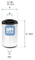 Ufi 26H2O03 - FILTRO CARBURANTE CITROËN,PEUGEOT