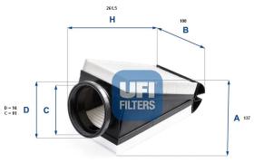 Ufi 30B8700 - FILTRO AIRE INFINITI,MERCEDES BENZ