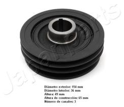 JAPAN PARTS PU511 - POLEA DE CORREA, CIGÜENAL