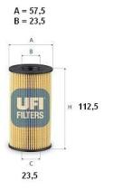 Ufi 2526700 - FILTRO DE ACEITE